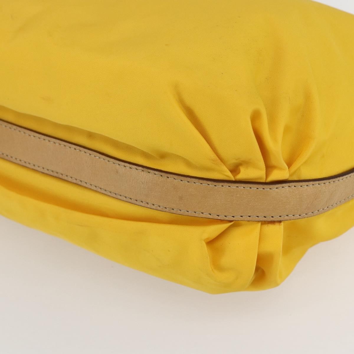 Prada Vintage Shoulder Bag Tessuto Yellow Nylon Shoulder Bag Bag
