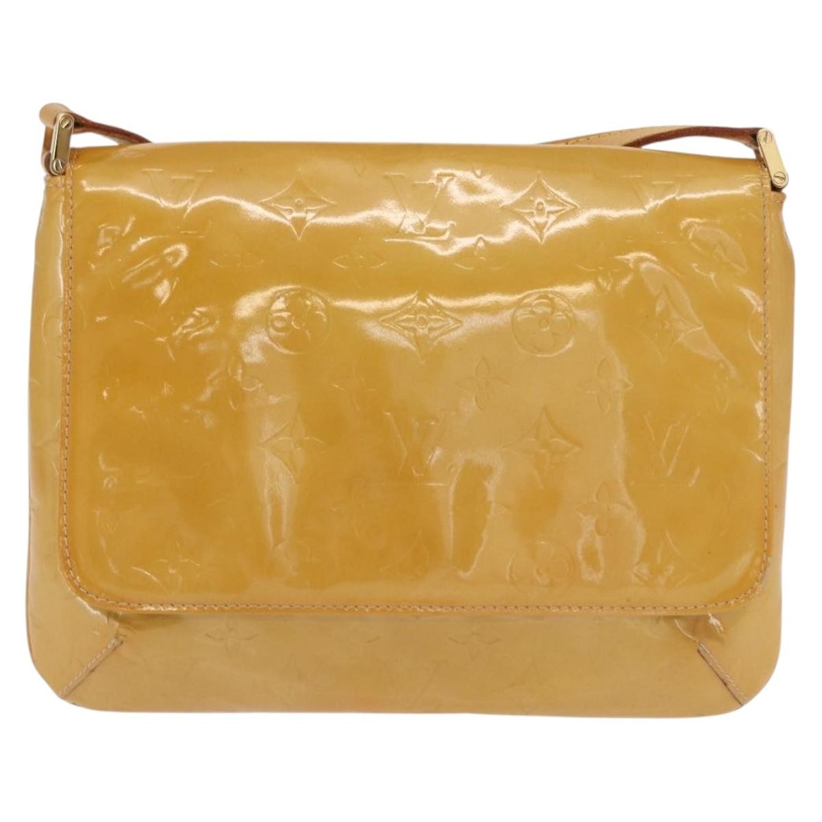 Louis Vuitton Thompson Street Handbag Monogram Vernis Yellow Patent_Leather Shoulder Bag