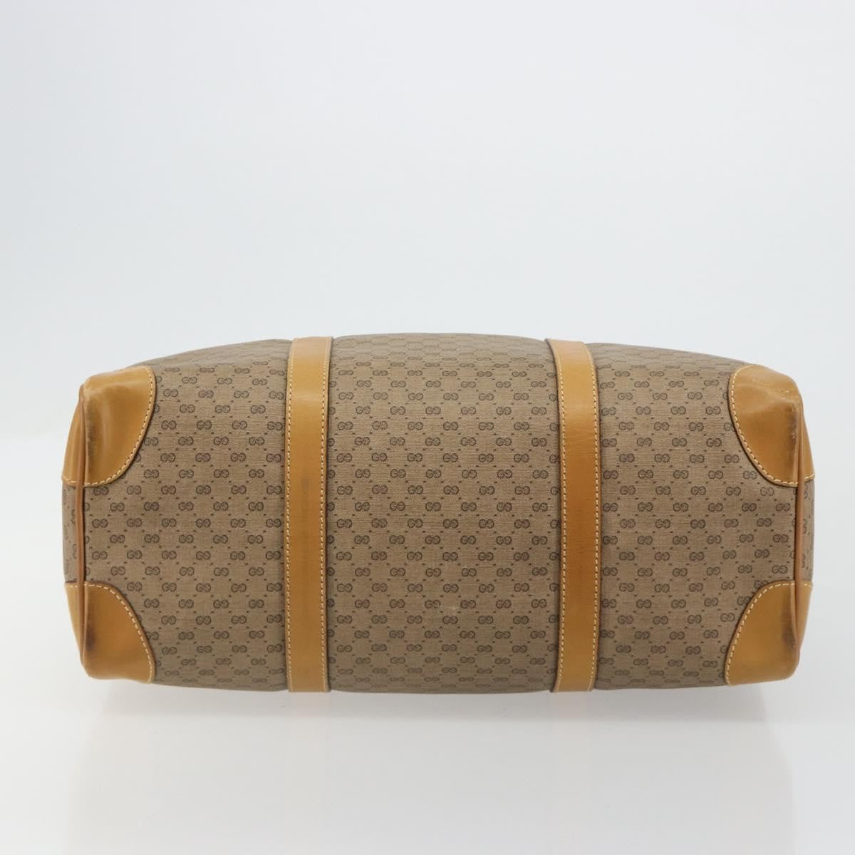 Gucci Vintage Travel Bag Gg Canvas Beige Pvc Travel Bag Bag (Pre-Owned)
