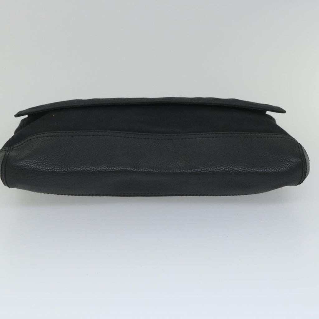 Balenciaga Vintage Pouch Leather Black Canvas Clutche & Pouche