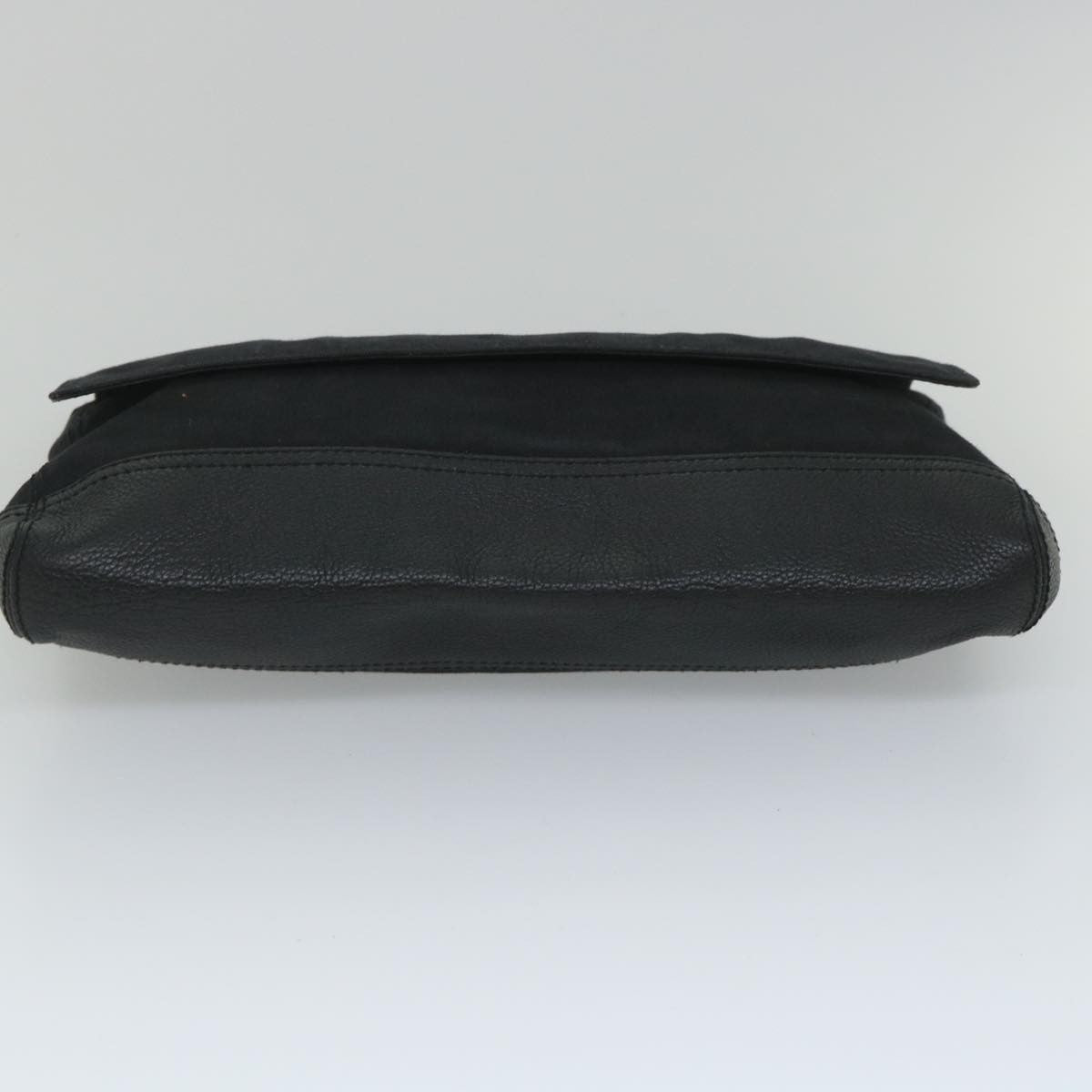 Balenciaga Vintage Pouch Leather Black Canvas Clutche & Pouche