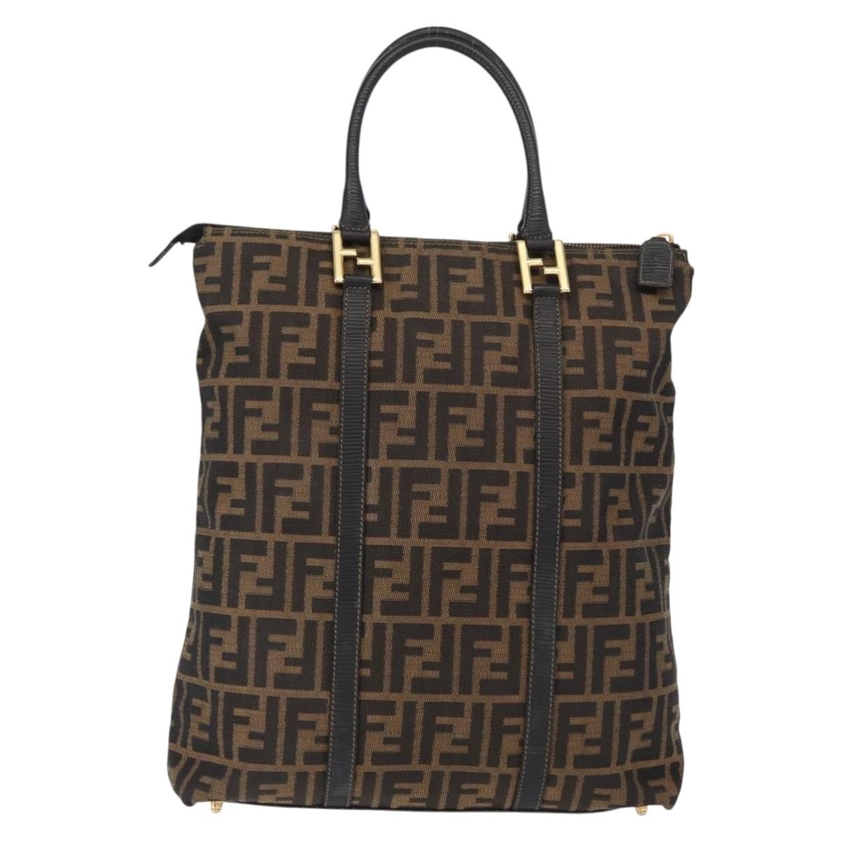 Fendi Zucca Tote Bag Canvas Black Canvas Tote Bag Bag