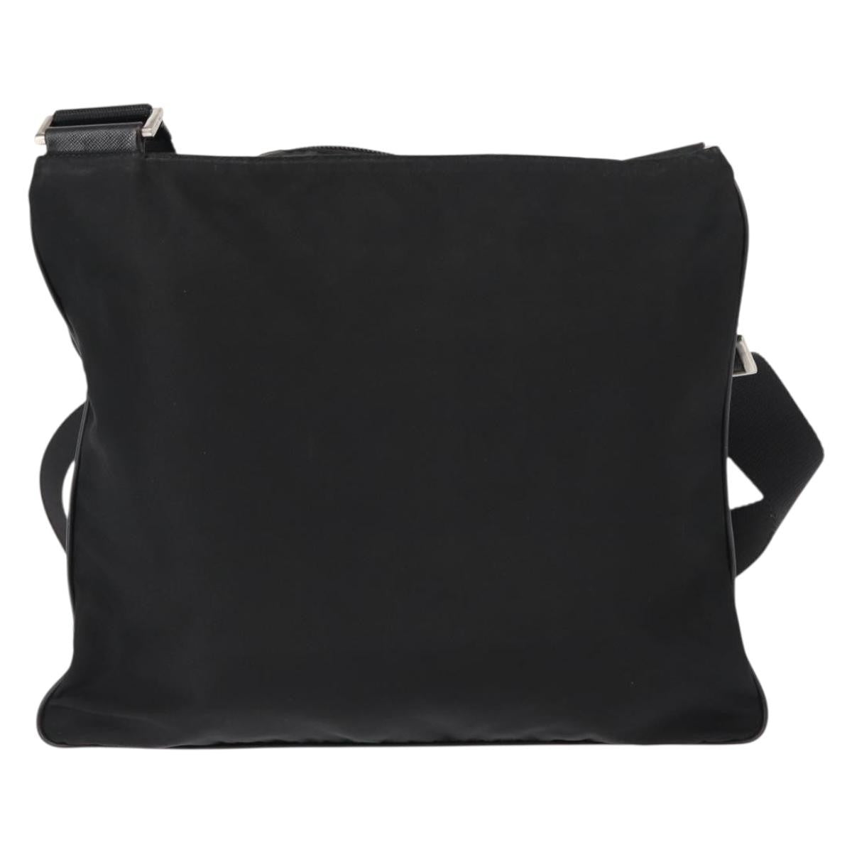 Prada Flat Messenger Bag Tessuto Black Nylon Shoulder Bag Bag