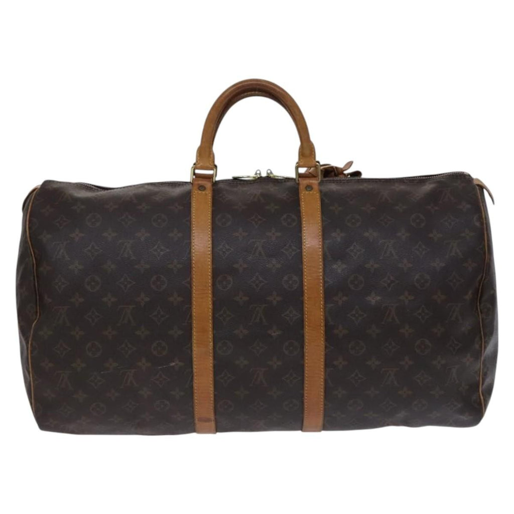 Louis Vuitton Keepall Bag Monogram Canvas Brown Canvas Travel Bag