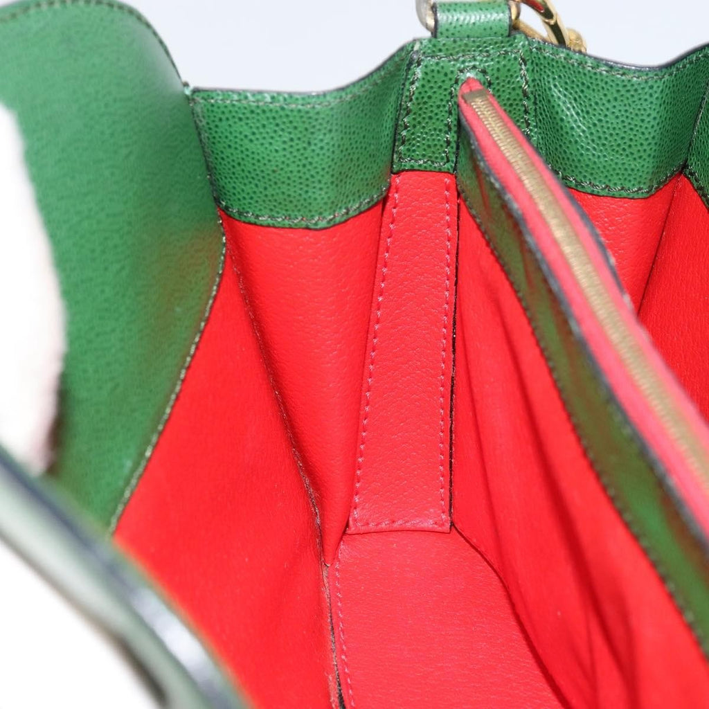 Celine Vintage Shoulder Bag Leather Green Leather Shoulder Bag Bag