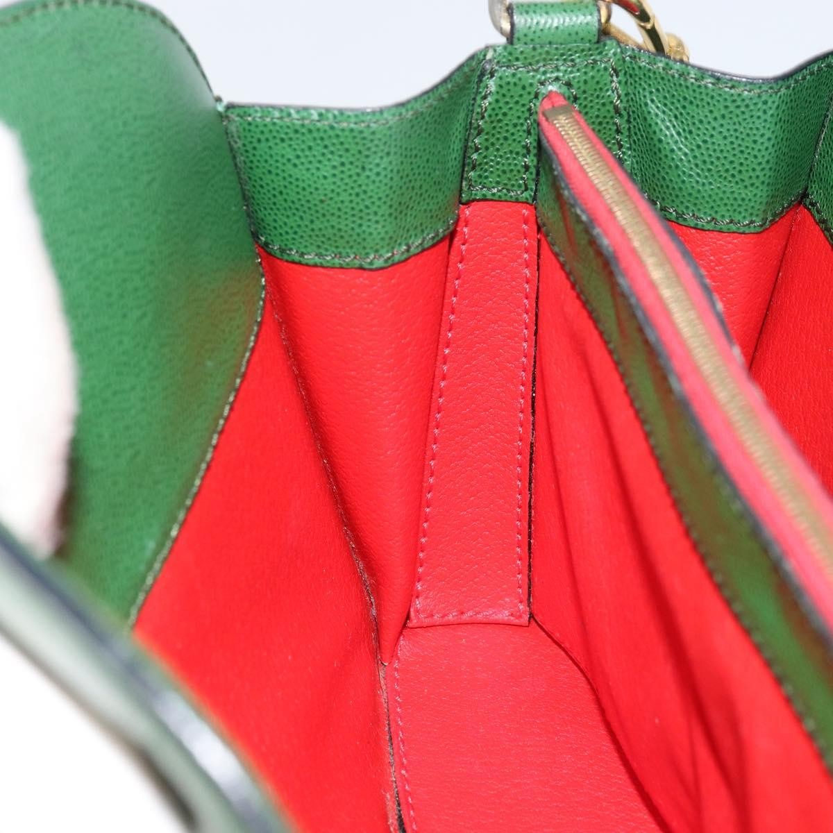 Celine Vintage Shoulder Bag Leather Green Leather Shoulder Bag Bag