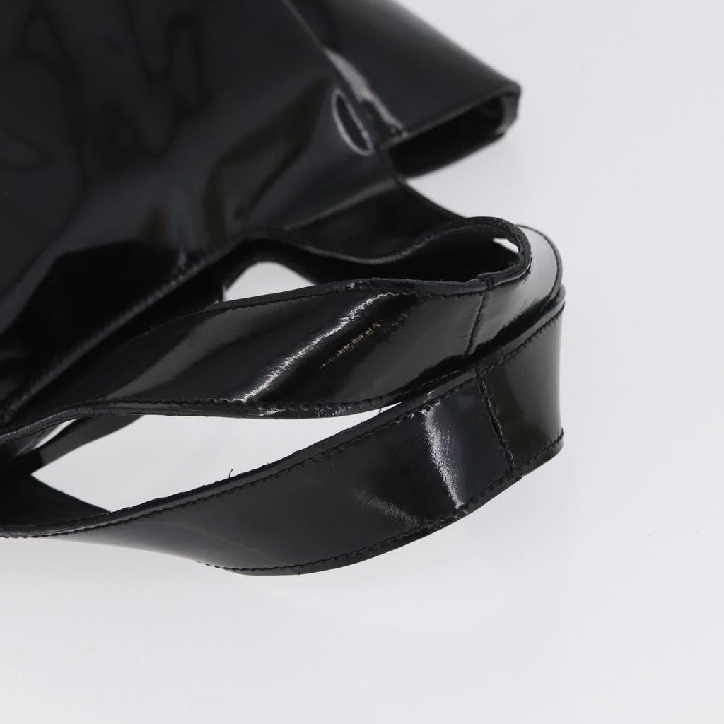Prada Vintage Handbag Patent Leather Black Patent_Leather Handbag