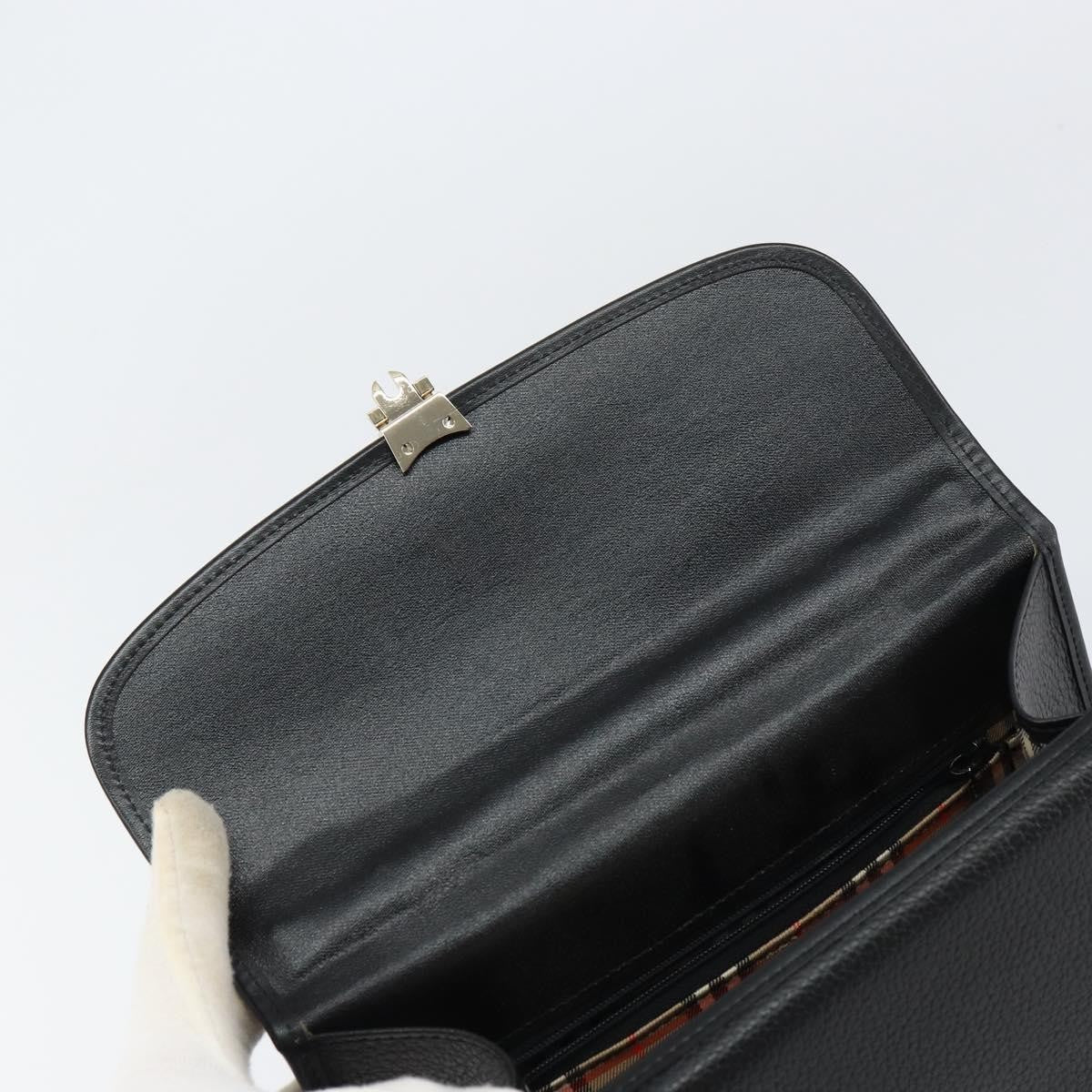 Burberry Vintage Handbag Leather Black Leather Handbag