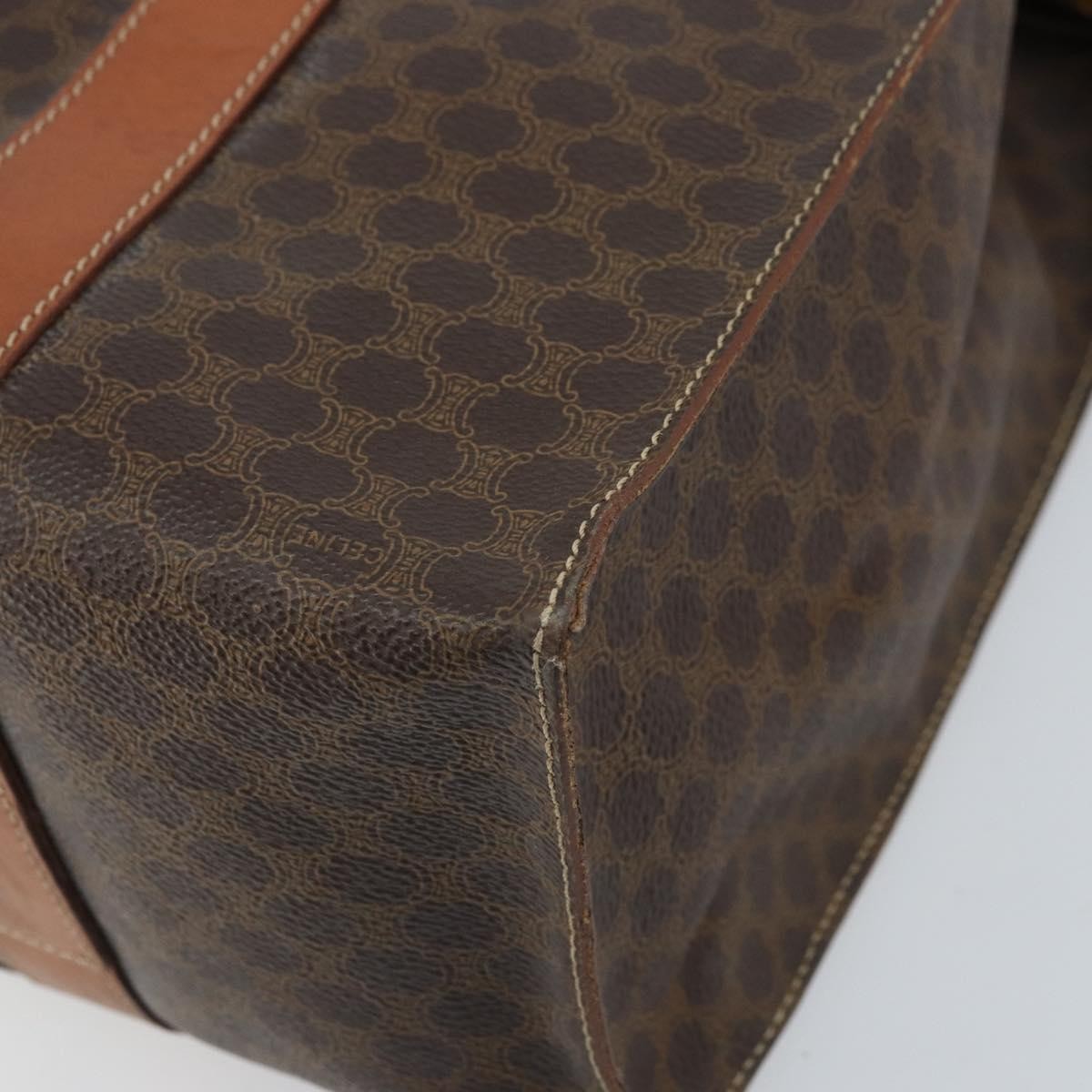 Celine Vintage Macadam Handbag Canvas And Leather Brown Canvas Tote Bag Bag