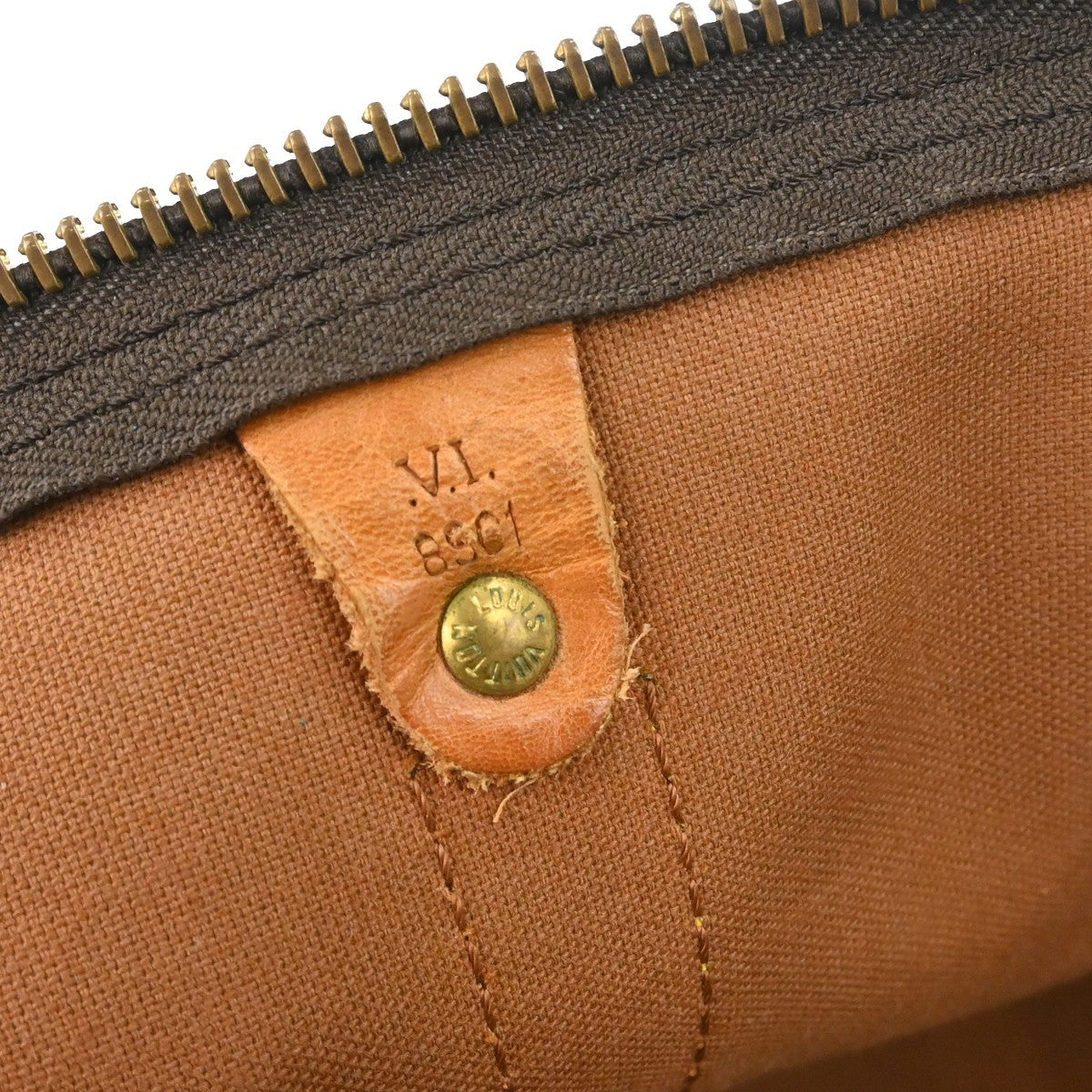 Louis Vuitton Keepall Bandouliere Bag Monogram Canvas Brown Canvas Travel Bag
