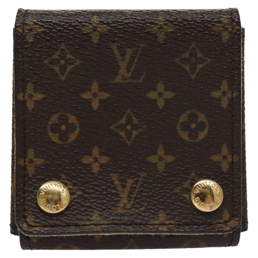 Louis Vuitton Case Jewelry Box Canvas Brown Canvas Wallets Accessory