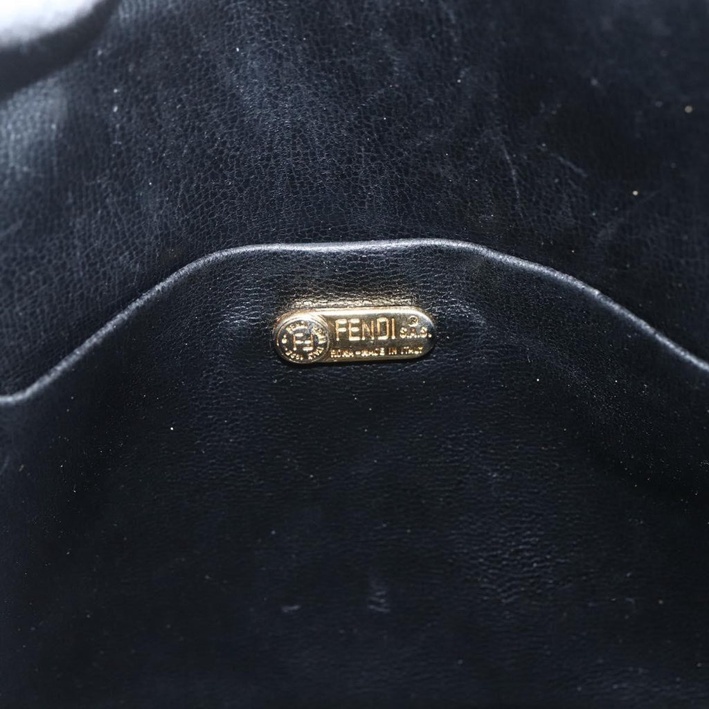 Fendi Vintage Shoulderbag Leather Black Leather Shoulder Bag Bag