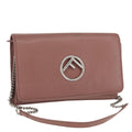 Fendi F Is Fendi Wallet On Chain Leather Pink Leather Shoulder Bag Bag