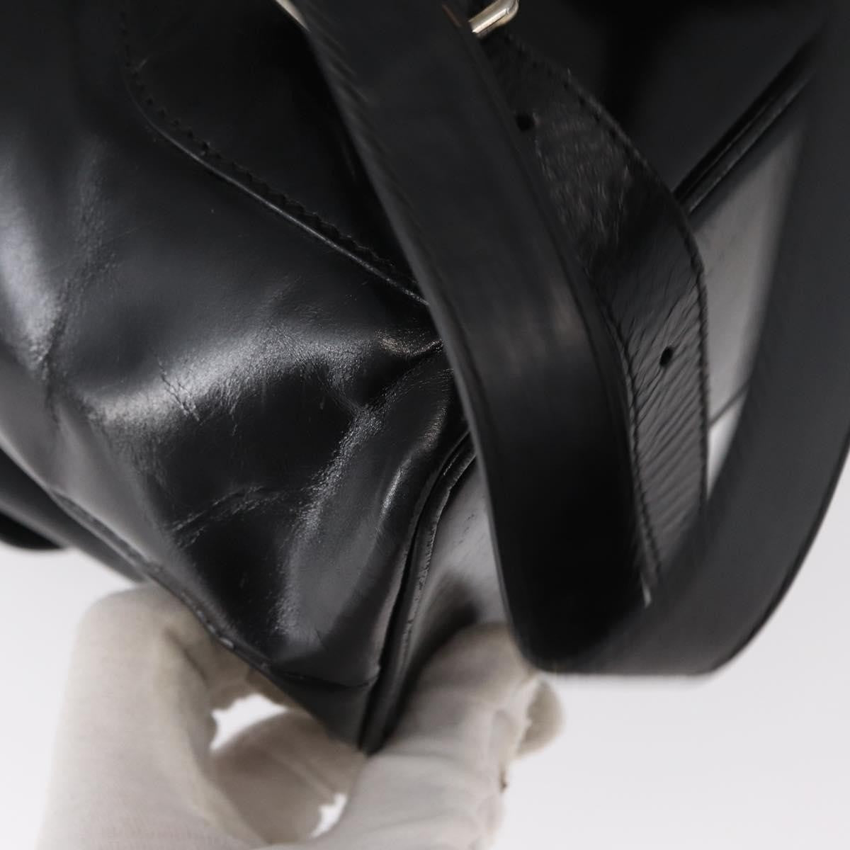Gucci Vintage Bamboo Backpack Leather Black Leather Backpack Bag (Pre-Owned)