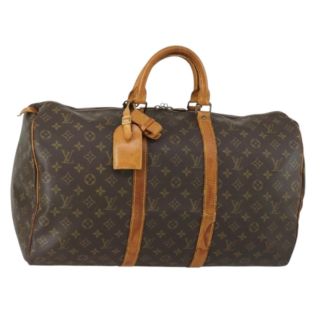 Louis Vuitton Keepall Bag Monogram Canvas Brown Canvas Travel Bag