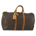 Louis Vuitton Keepall Bag Monogram Canvas Brown Canvas Travel Bag