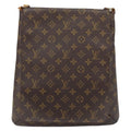 Louis Vuitton Musette Handbag Monogram Canvas Brown Canvas Shoulder Bag