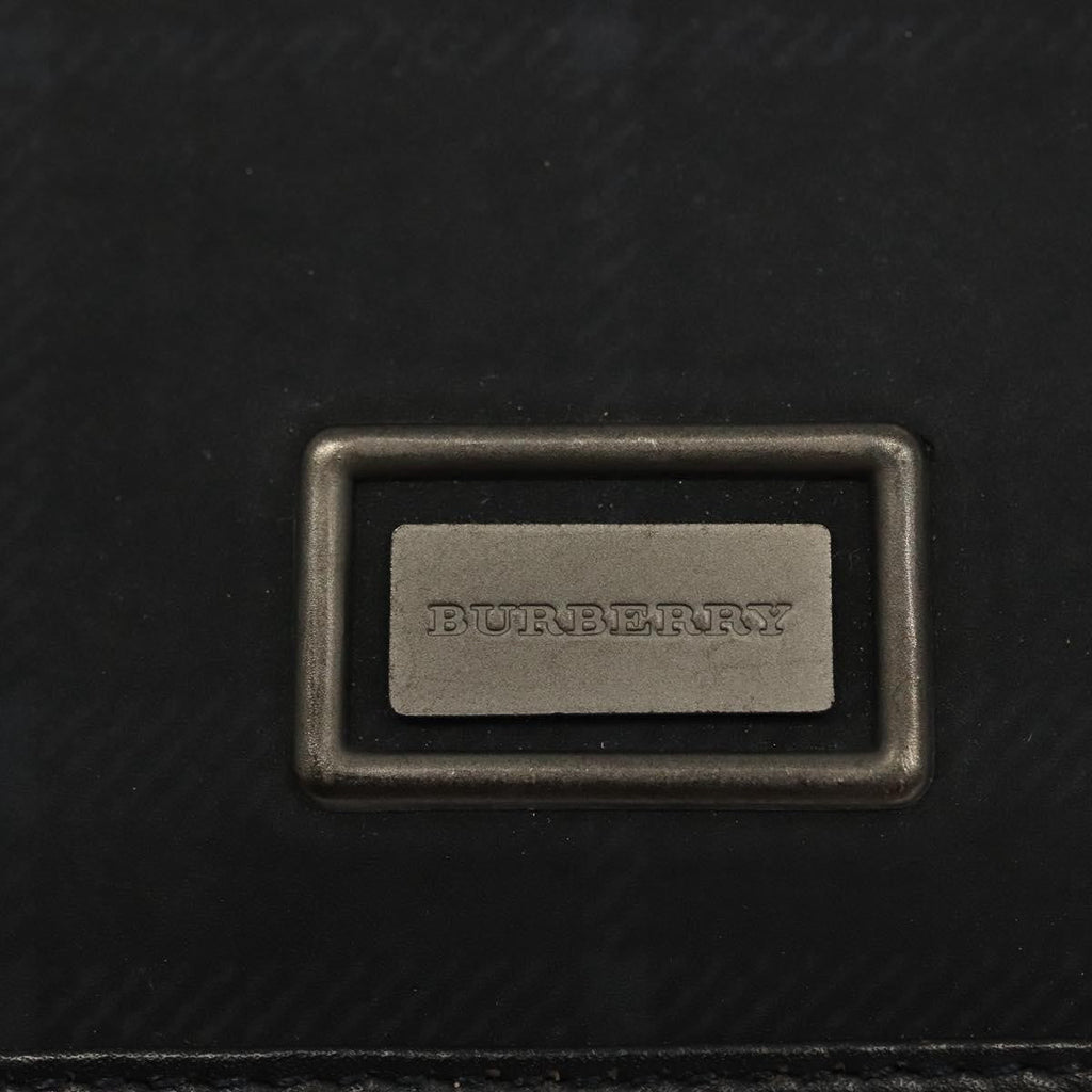 Burberry Nova Check Shoulder Bag Canvas Navy Canvas Shoulder Bag