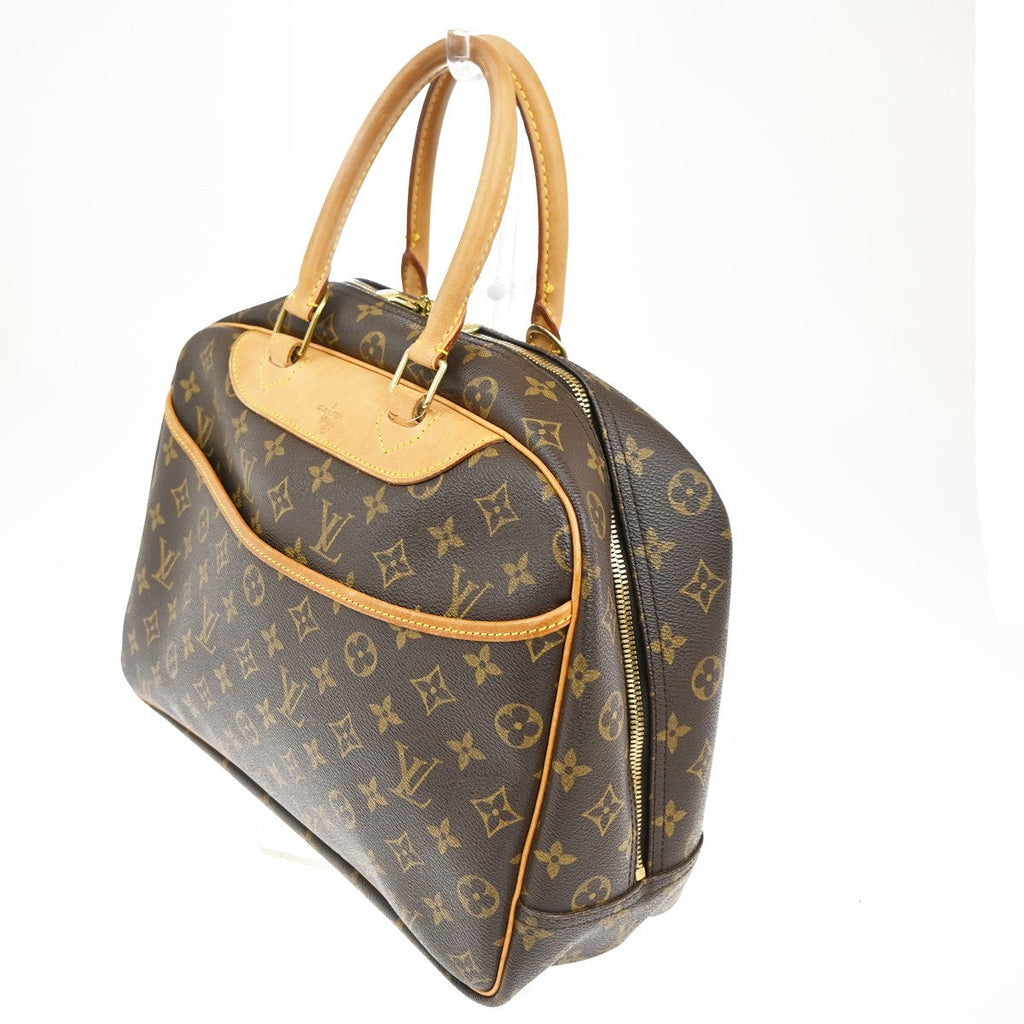 Louis Vuitton Deauville Handbag Monogram Canvas Brown Canvas Handbag