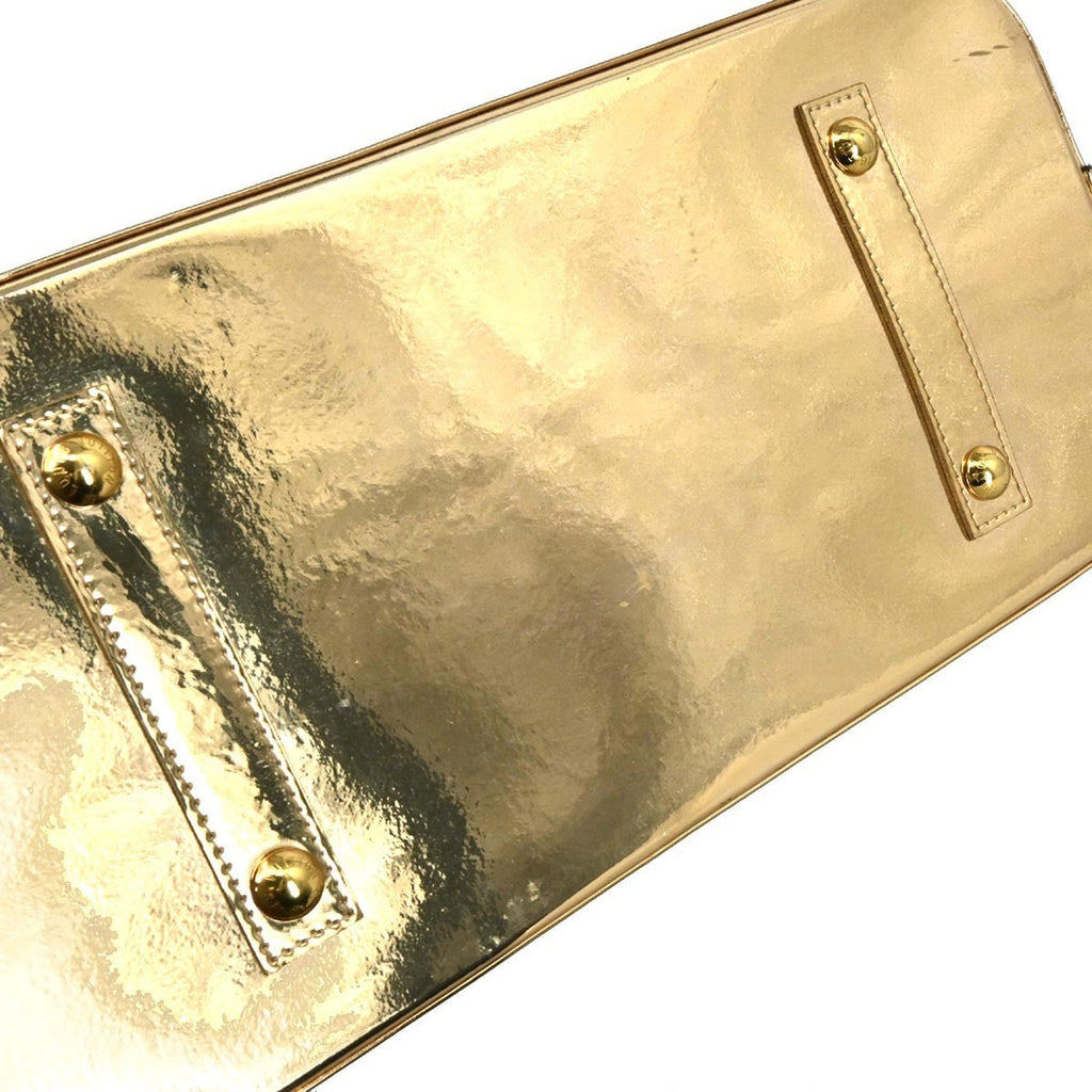 Louis Vuitton Alma Handbag Monogram Miroir Pvc Gold Canvas Handbag