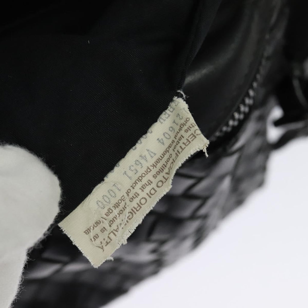 Bottega Veneta Utility Waist Bag Leather With Intrecciato Black Leather Shoulder Bag Bag