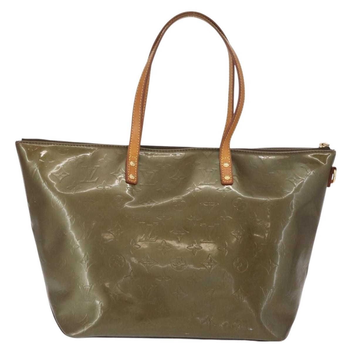 Louis Vuitton Bellevue Handbag Monogram Vernis Brown Patent_Leather Tote Bag