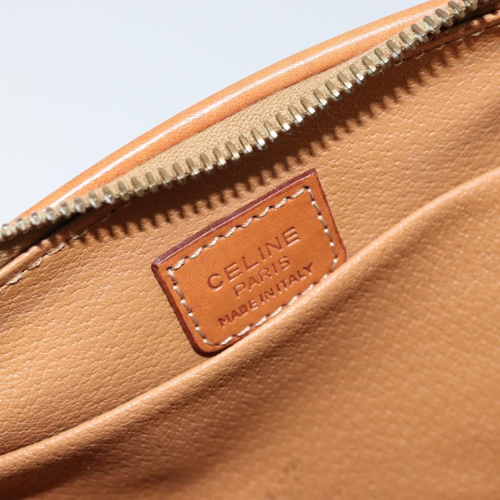 Celine Macadam Pochette Canvas And Leather Brown Canvas Clutche & Pouche Bag