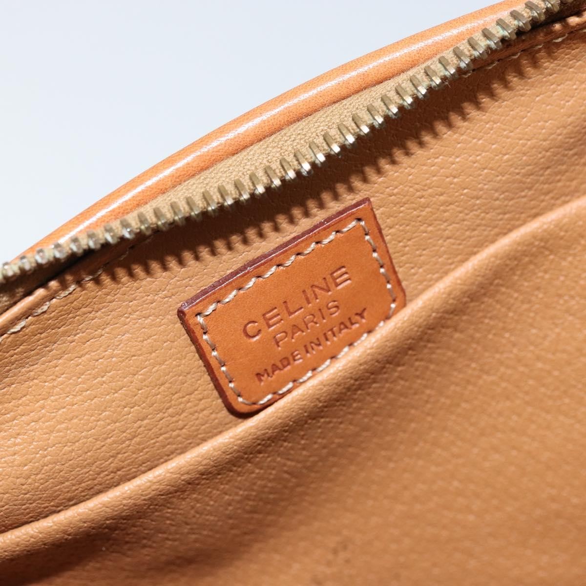 Celine Macadam Pochette Canvas And Leather Brown Canvas Clutche & Pouche Bag
