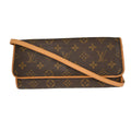 Louis Vuitton Twin Handbag Monogram Canvas Brown Canvas Shoulder Bag