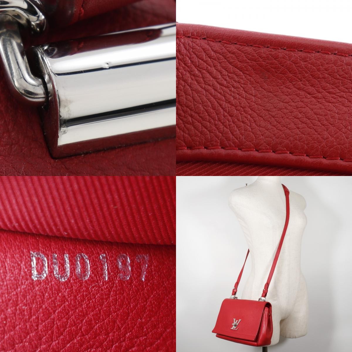 Louis Vuitton Lockme Ii Handbag Leather Red Leather Shoulder Bag