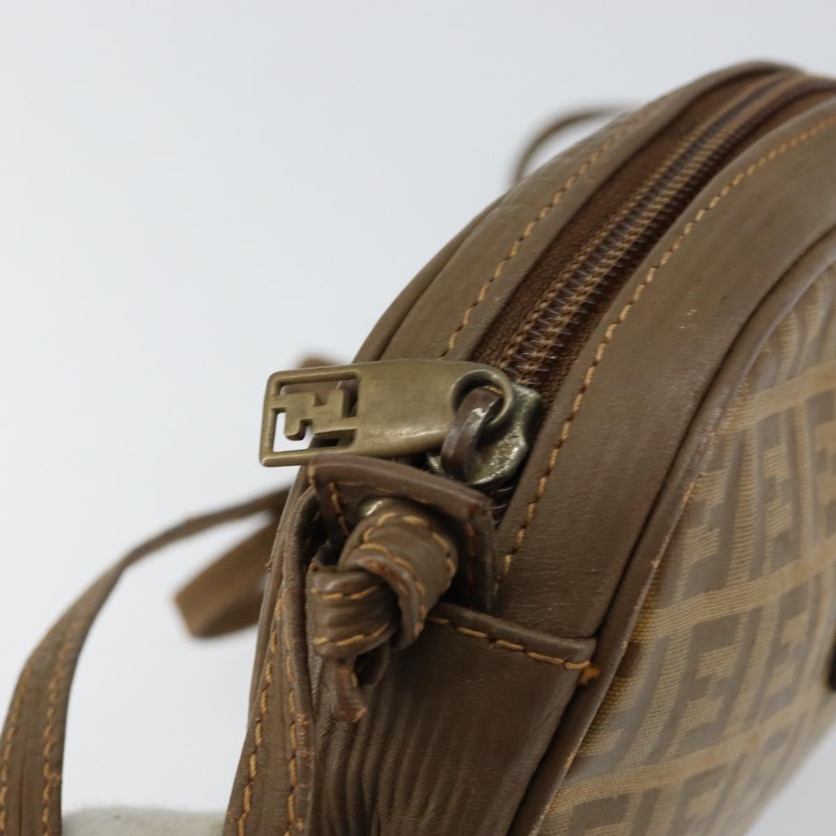 Fendi Zucchino Canvas Beige Canvas Shoulder Bag Bag