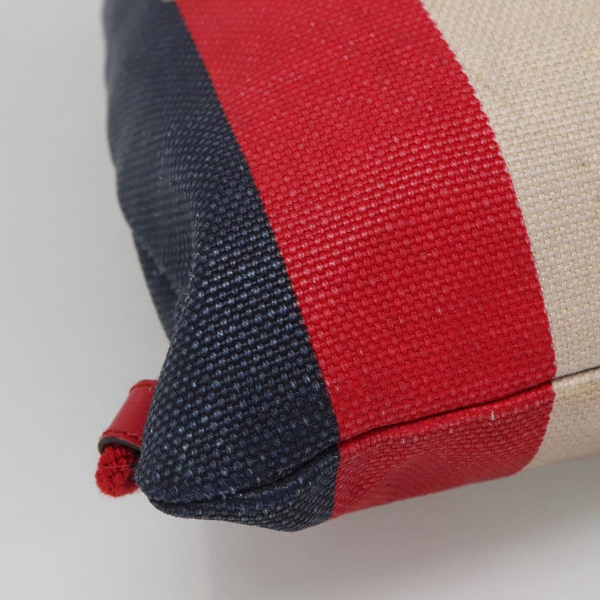 Gucci Logo Drawstring Backpack Striped Canvas Multicolour Canvas Backpack Bag (Pre-Owned)