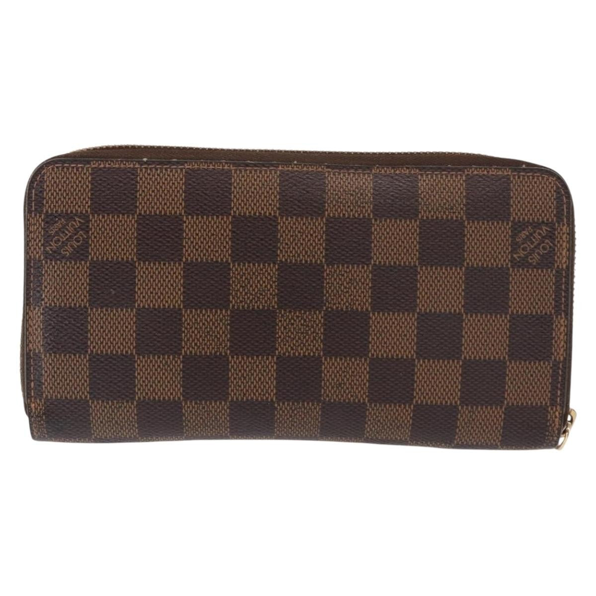 Louis Vuitton Zippy Wallet Nm Damier Brown Canvas Wallets Accessory
