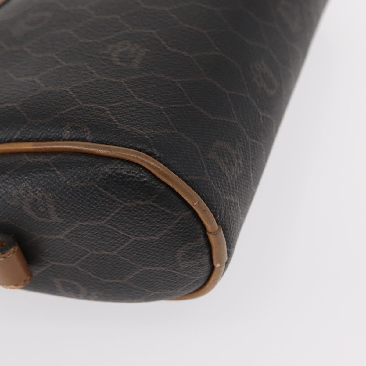 Christian Dior Vintage Honeycomb Shoulder Bag Canvas And Leather Black Canvas Shoulder Bag Bag (Pre-Owned)