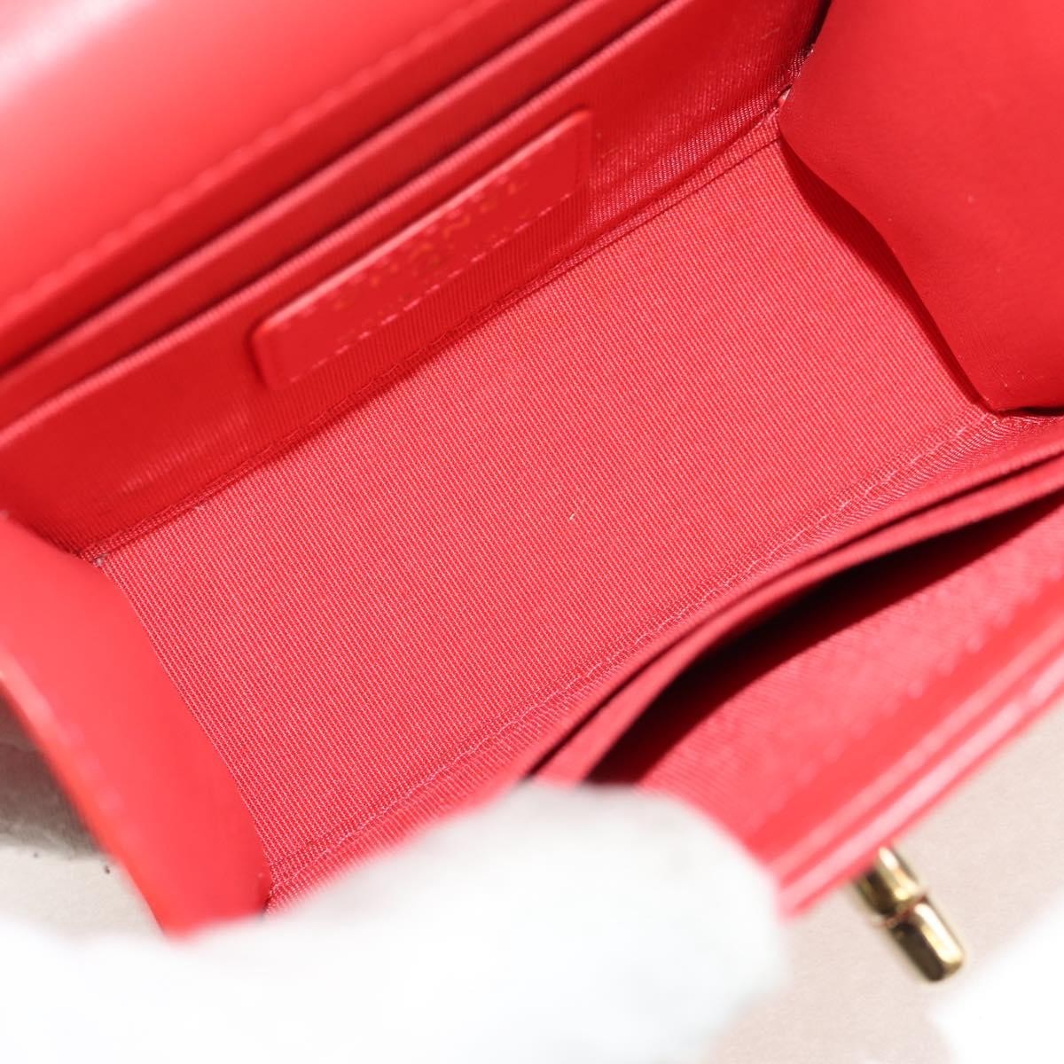 Chanel Trendy Cc Clutch With Chain Quilted Lambskin Red Leather Clutche & Pouche Bag