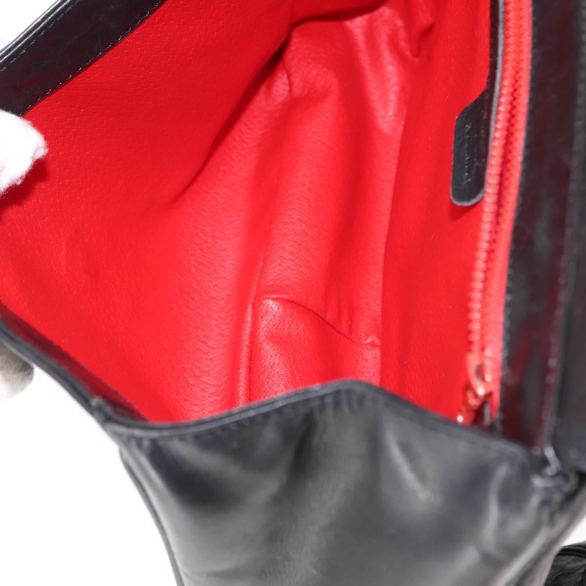 Celine Circle Logo Leather Black Leather Shoulder Bag Bag
