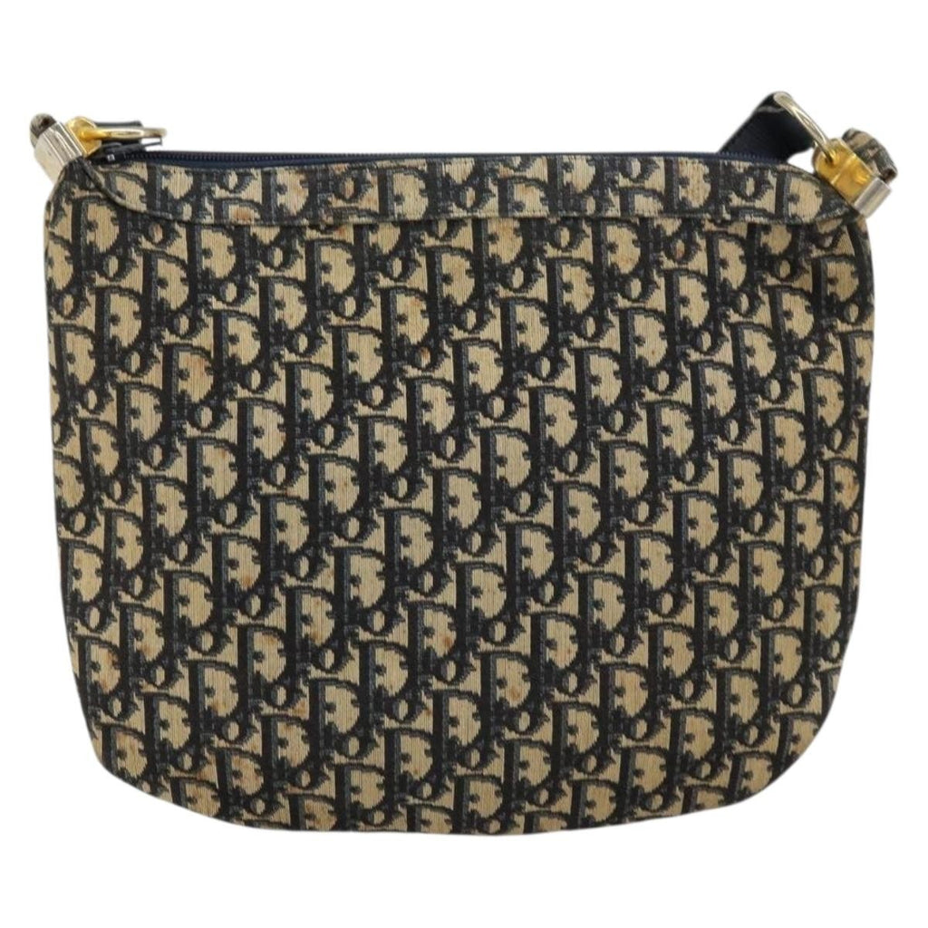 Christian Dior Vintage Trotter Shoulder Bag Canvas Navy Canvas Shoulder Bag Bag (Pre-Owned)