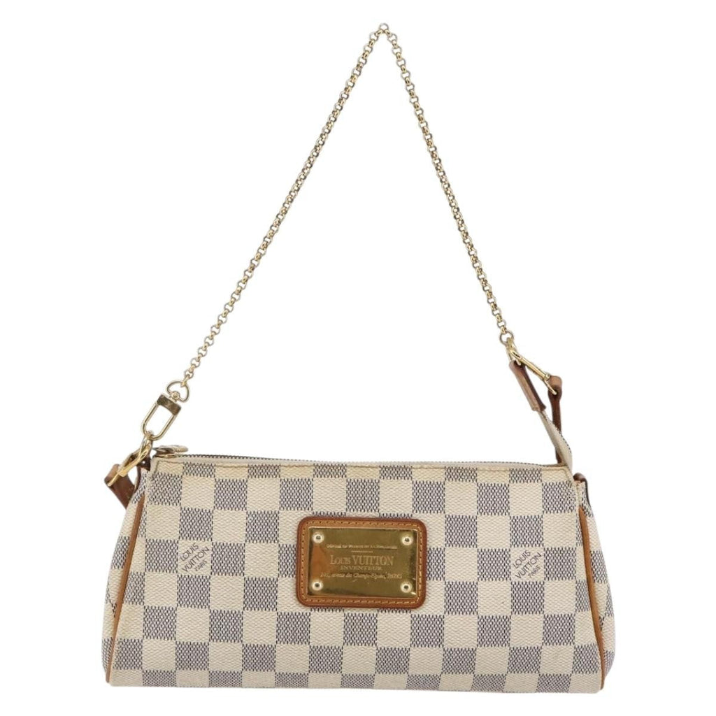 Louis Vuitton Eva Handbag Damier White Canvas Bag