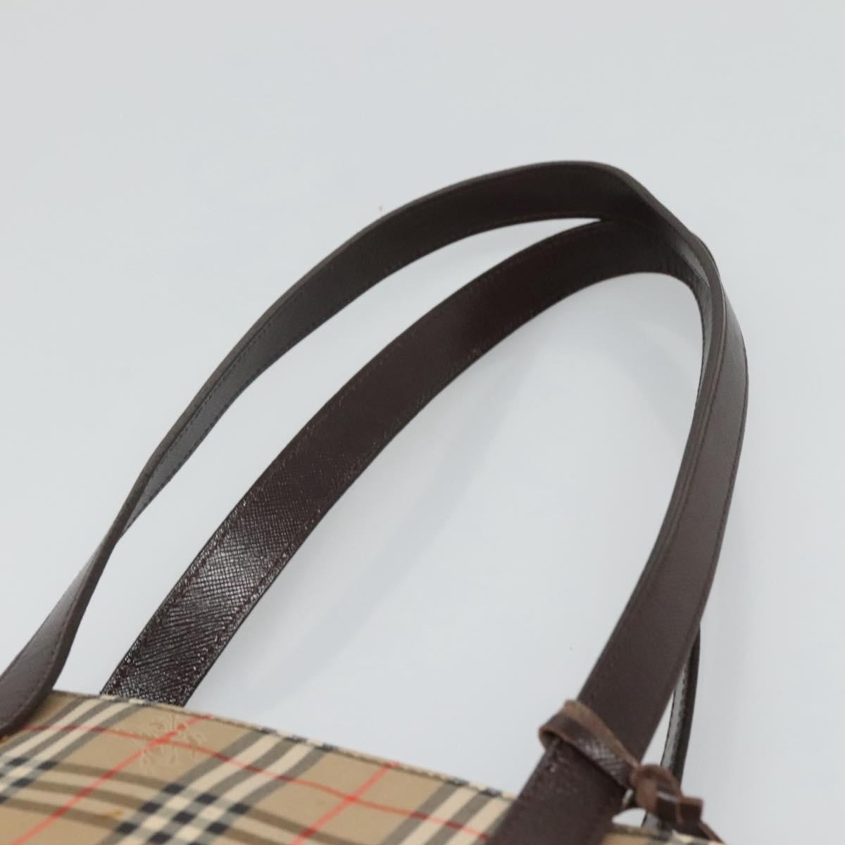 Burberry Nova Check Tote Canvas And Leather Beige Canvas Tote Bag