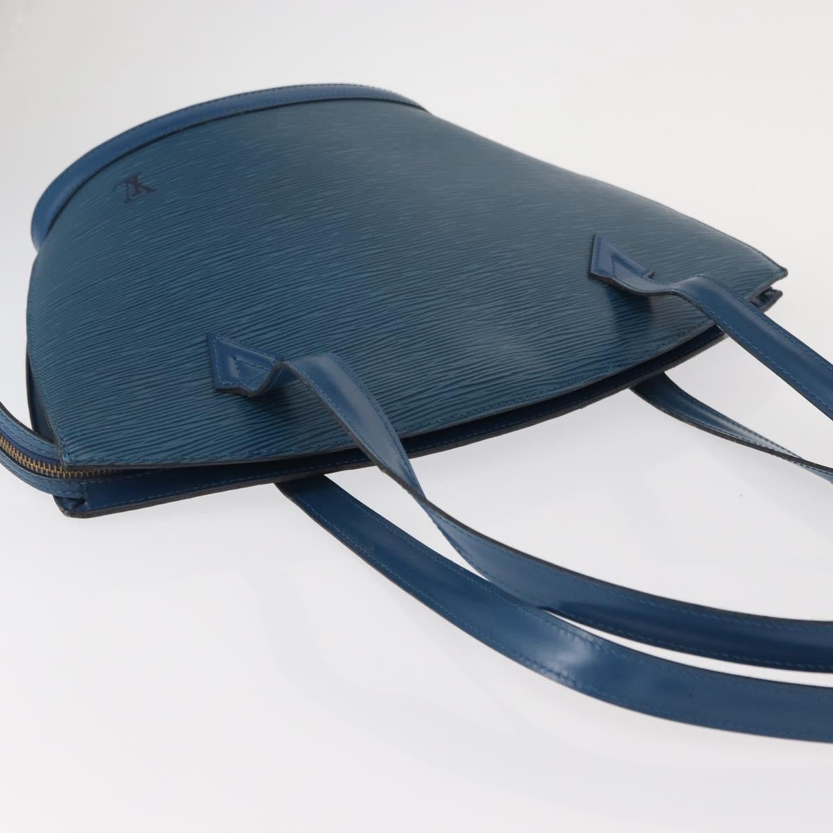 Louis Vuitton Saint Jacques Handbag Epi Leather Blue Leather Shoulder Bag