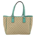 Gucci Vintage Open Tote Gg Canvas Beige Canvas Tote Bag Bag (Pre-Owned)