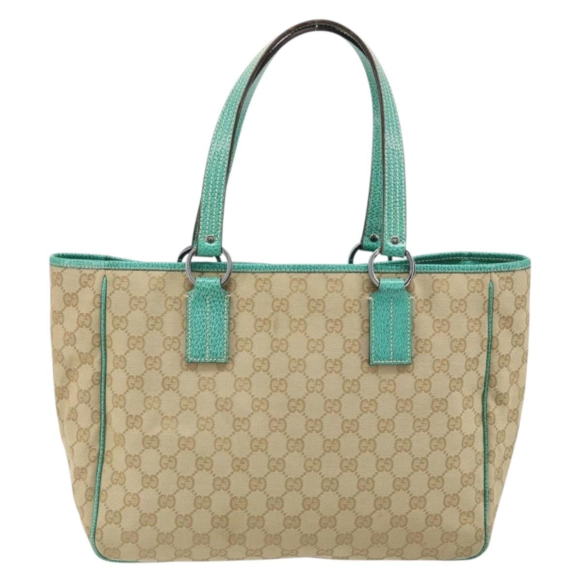 Gucci Vintage Open Tote Gg Canvas Beige Canvas Tote Bag Bag (Pre-Owned)