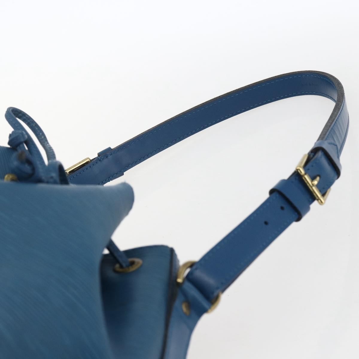 Louis Vuitton Petit Noe Handbag Epi Leather Blue Leather Shoulder Bag