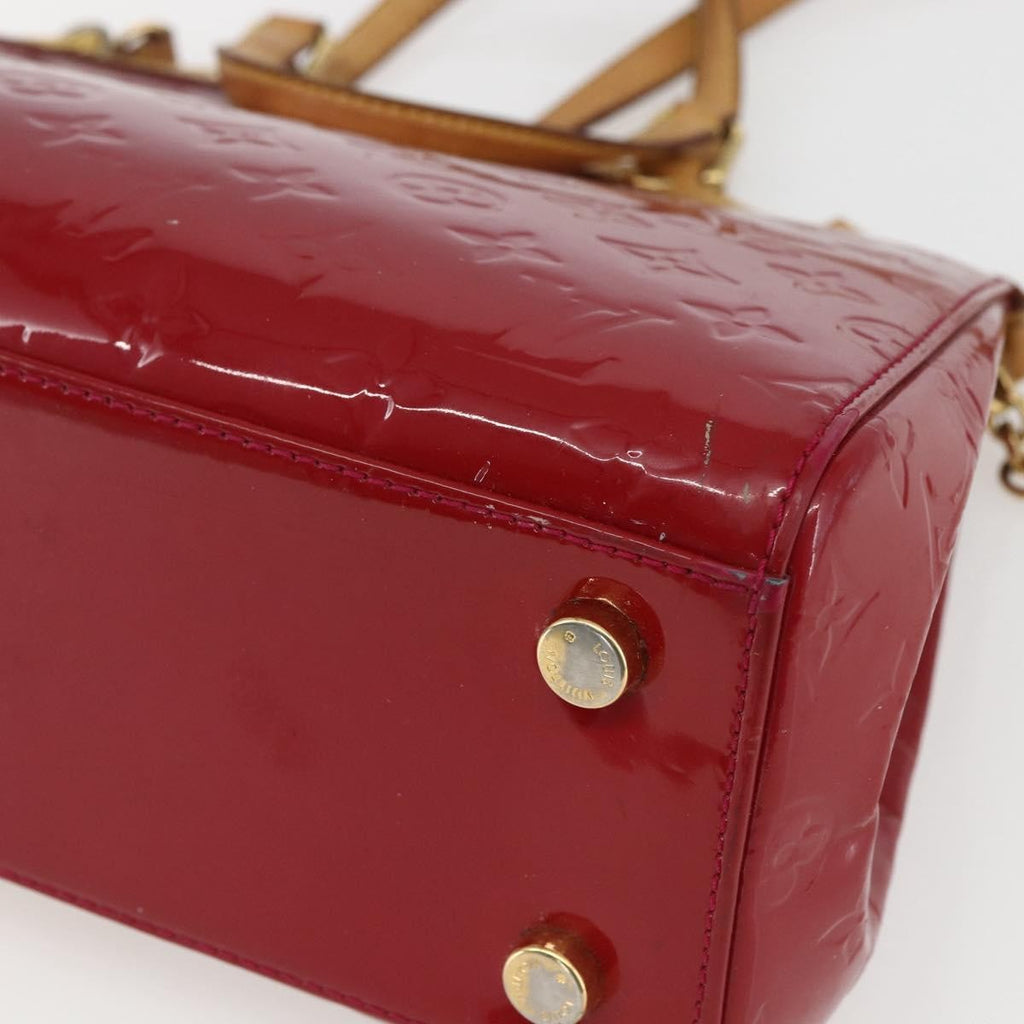 Louis Vuitton Brea Handbag Monogram Vernis Red Patent_Leather Handbag