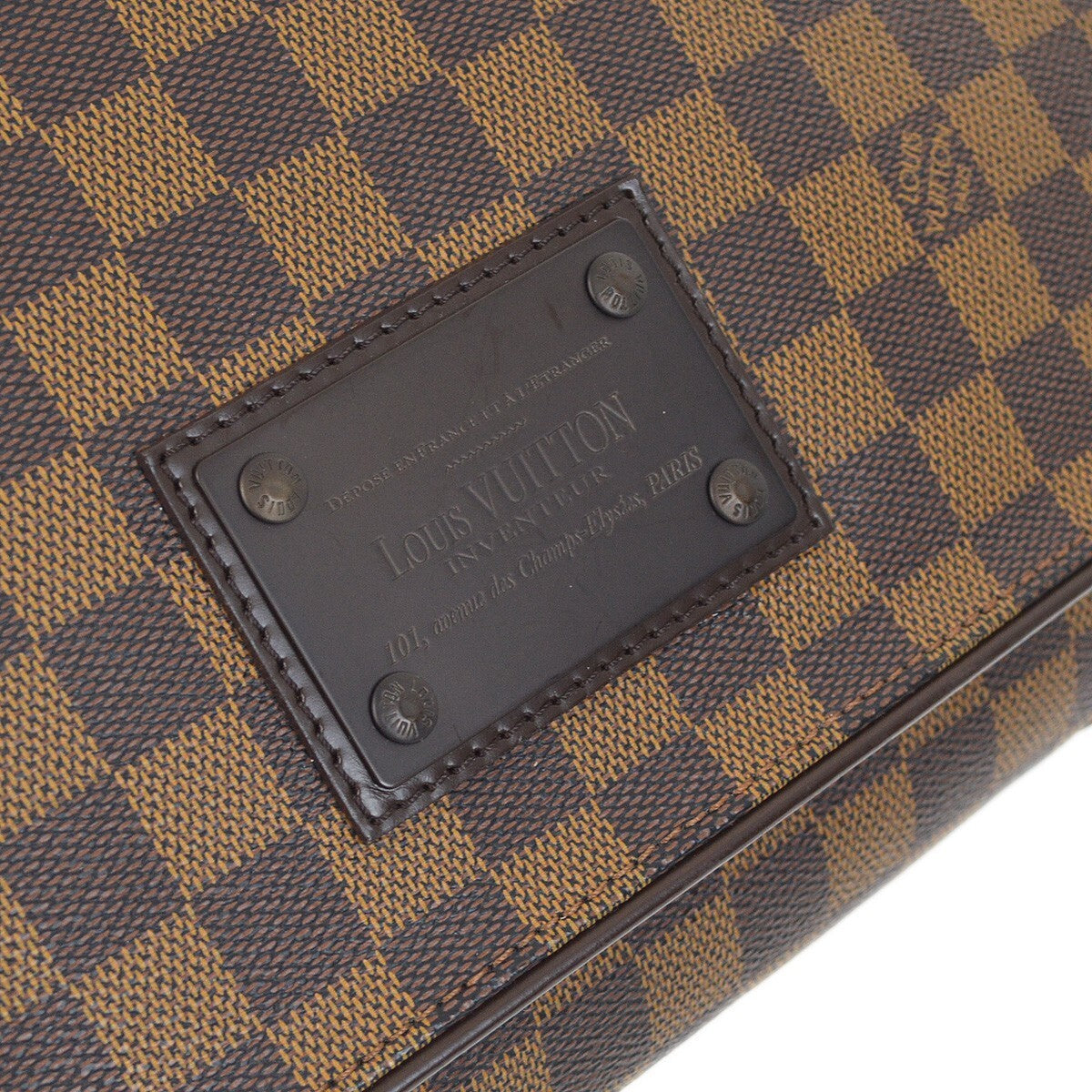 Louis Vuitton Brooklyn Handbag Damier Brown Canvas Shoulder Bag