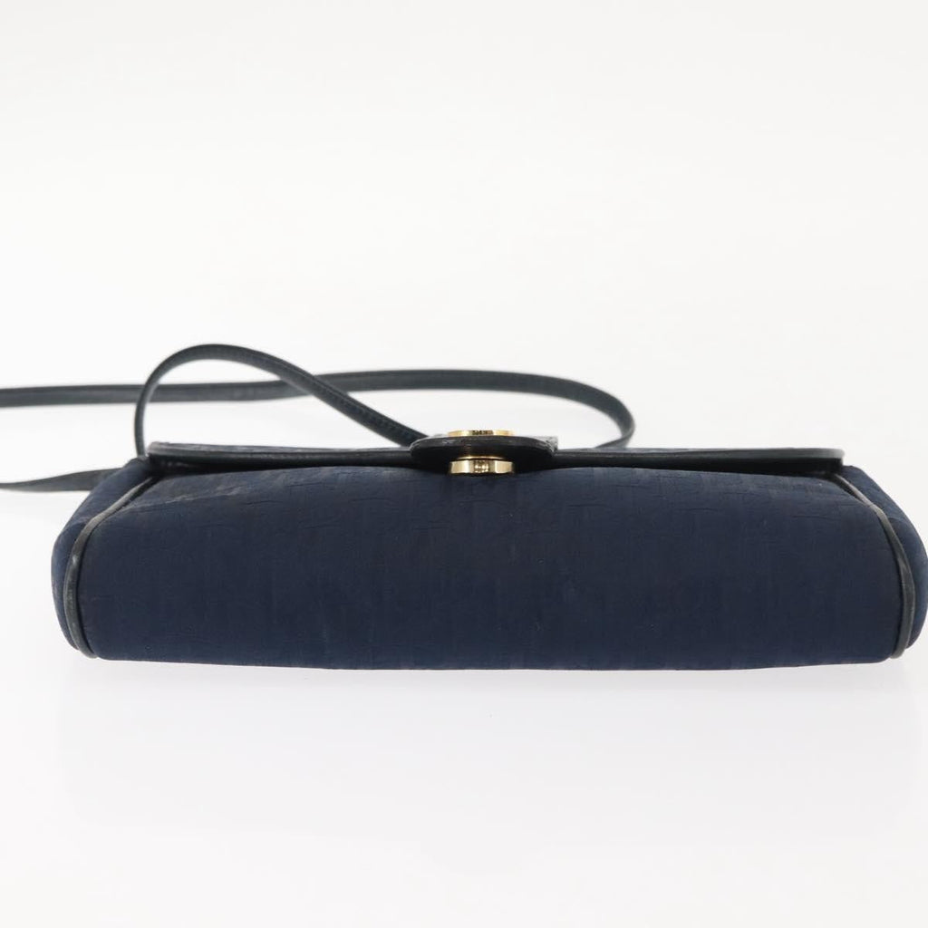 Christian Dior Vintage Trotter Shoulder Bag Canvas Navy Canvas Shoulder Bag Bag (Pre-Owned)
