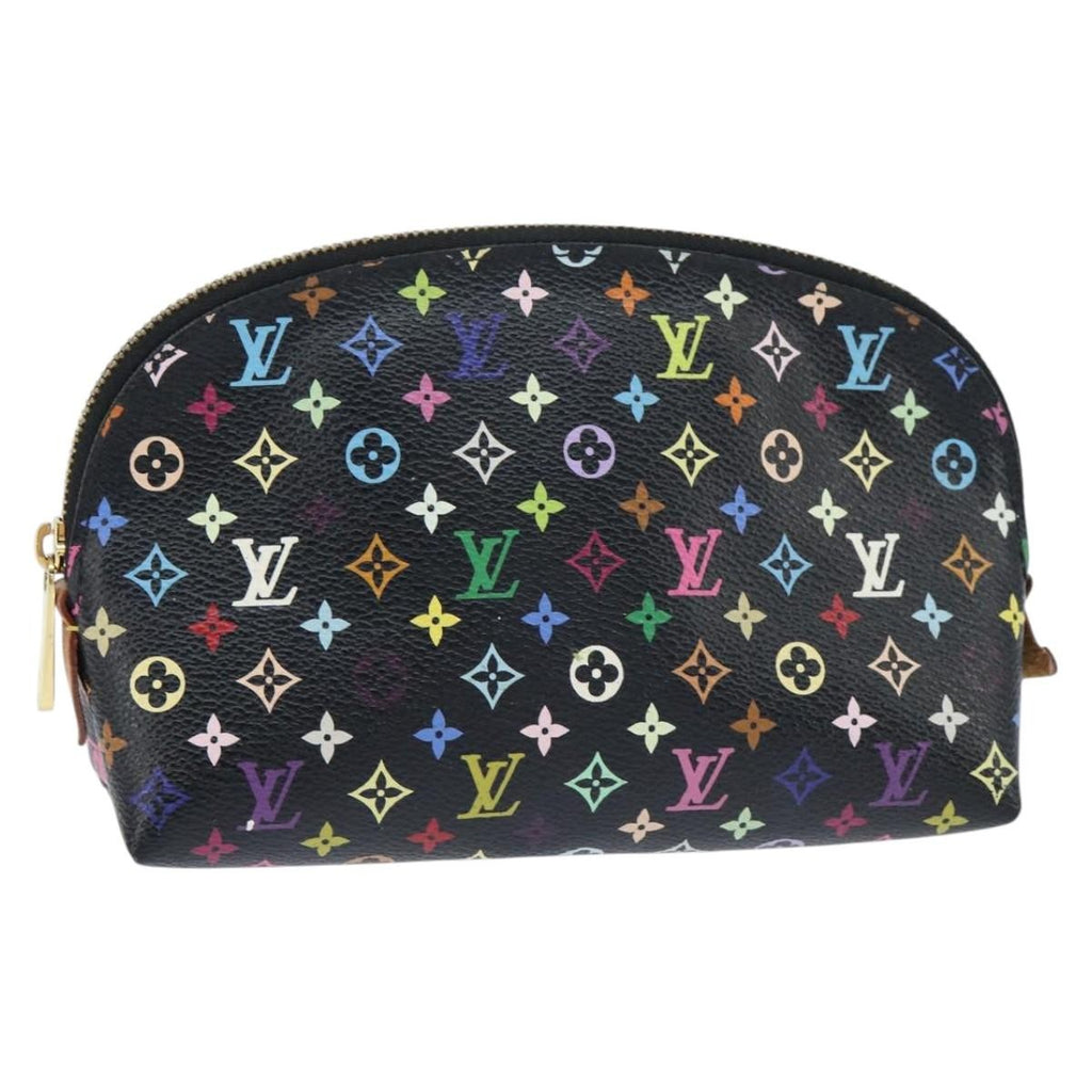 Louis Vuitton Cosmetic Pouch Monogram Multicolor Black Canvas Clutche & Pouche Bag