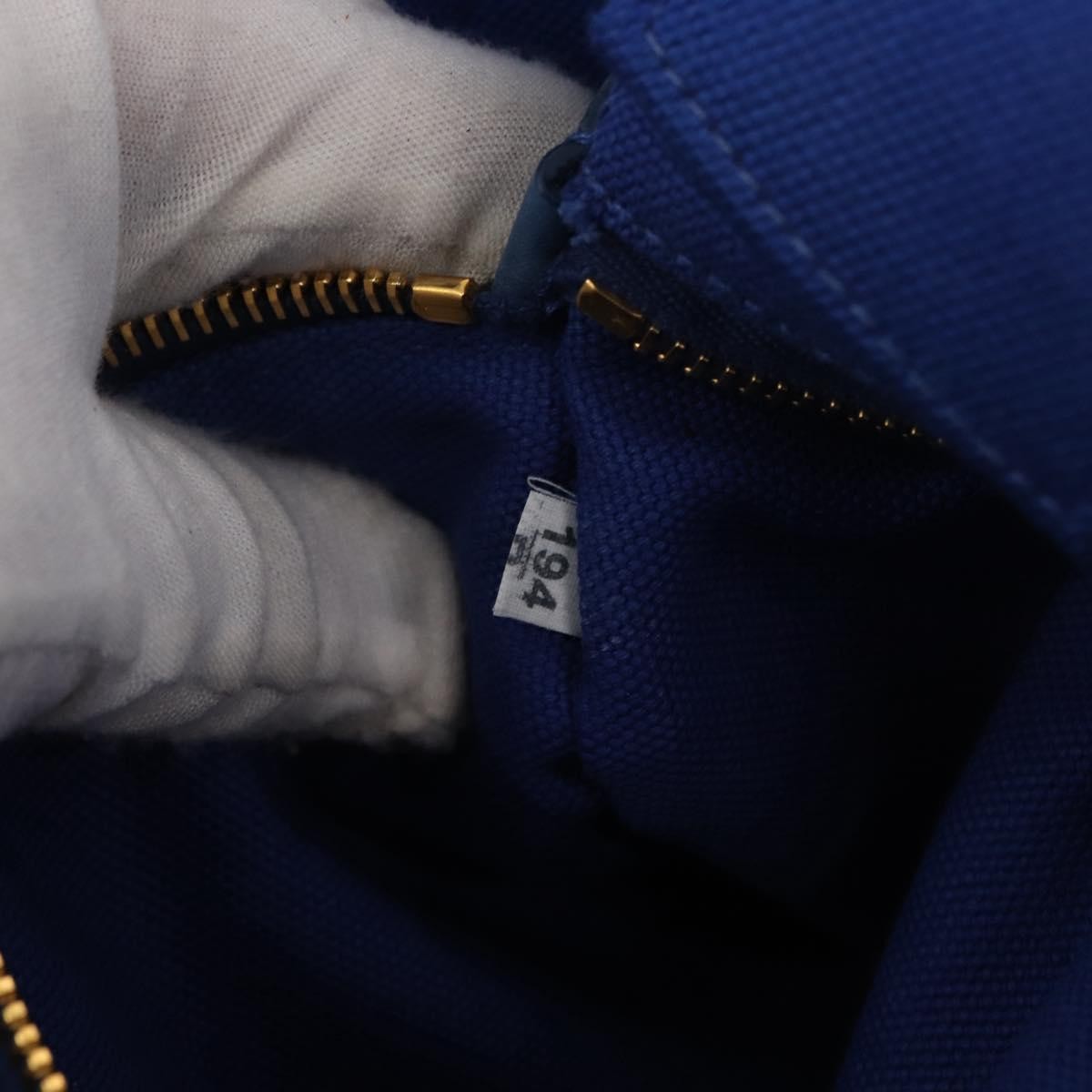 Prada Canapa Open Tote Canvas Blue Canvas Tote Bag Bag