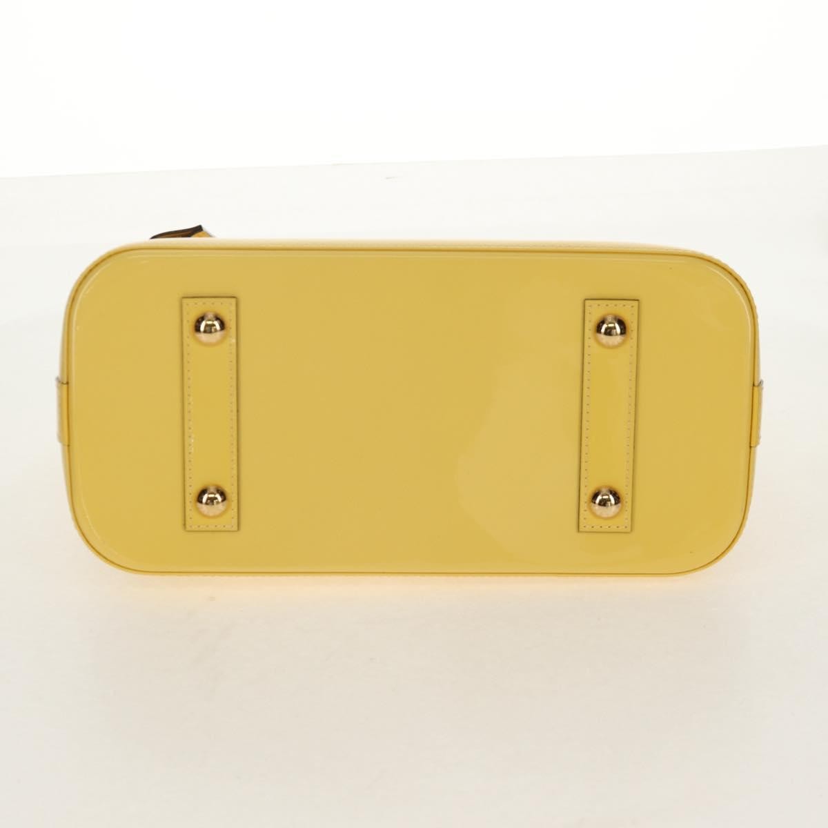 Louis Vuitton Alma Handbag Monogram Vernis Yellow Patent_Leather Handbag