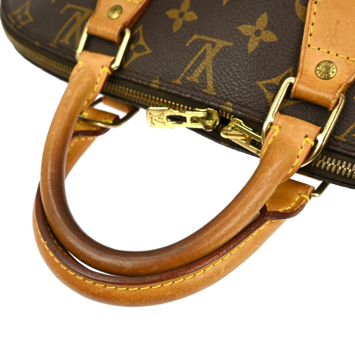 Louis Vuitton Alma Handbag Monogram Canvas Brown Canvas Handbag